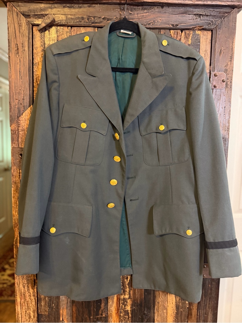 Vintage 80’s US Army Class A Dress Green Uniform Coat military jacket collector